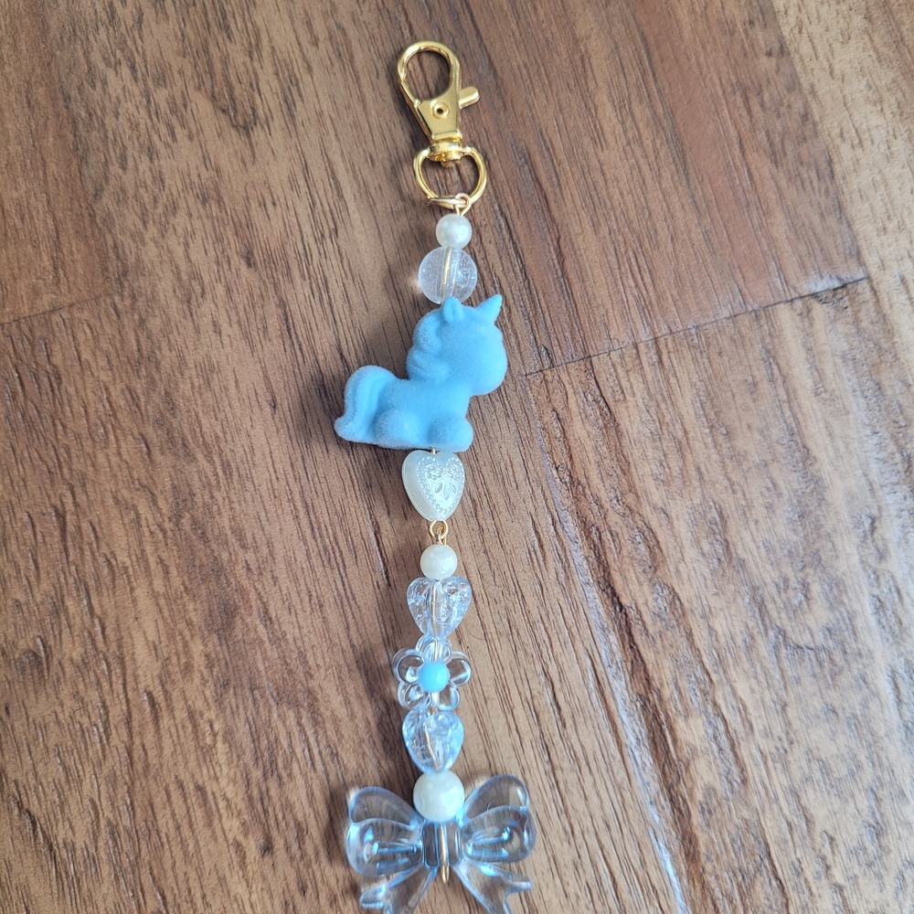 New Blue Unicorn Bag Charm